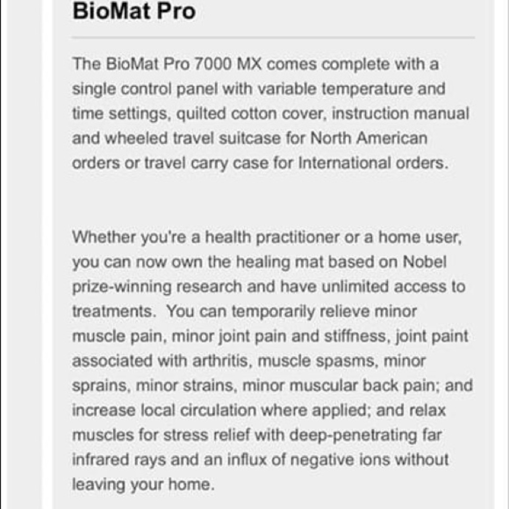 Biomat pro infrared heating mat